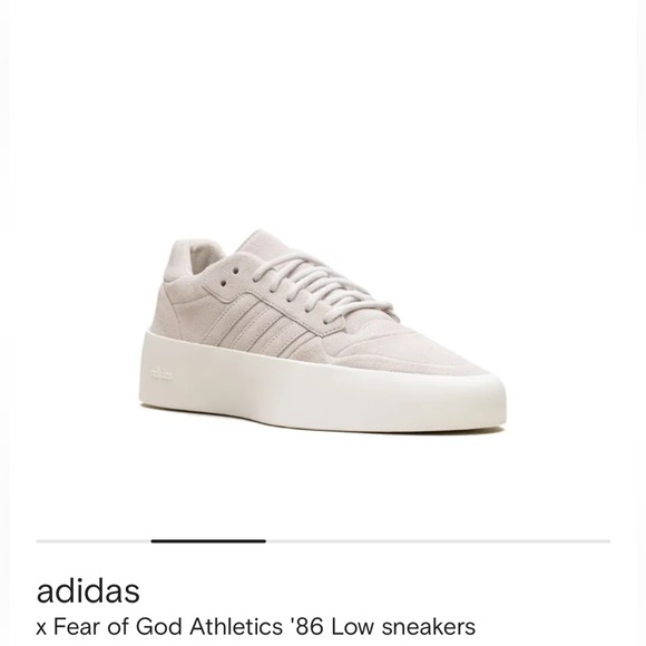 Adidas Fear of God 86 suede Cream Low-Top Sneakers - Picture 1 of 8